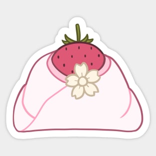 Sakura strawberry daifuku Sticker